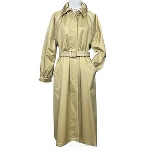 EUC - Vintage Valentino Brushed Gold Midi Rain Coat
